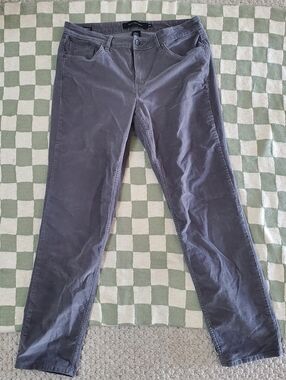 Calvin Klein Jeans Ultimate Skinny Womens 14X30 Grey Corduroy Pants Mid Rise